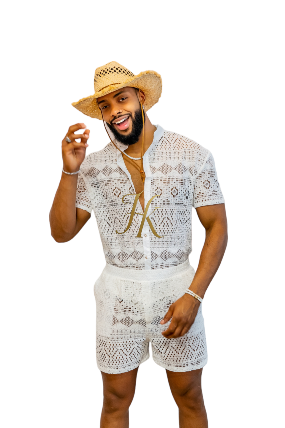 Luxurious Men's White Shirt and Shorts Set - Elevate Your Summer Style - Perfect for Any Occasion - kayibstrore
