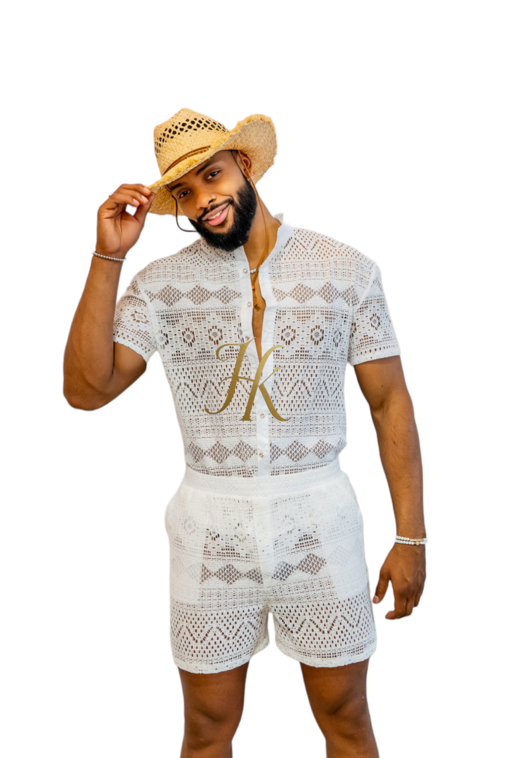 Luxurious Men's White Shirt and Shorts Set - Elevate Your Summer Style - Perfect for Any Occasion - kayibstrore