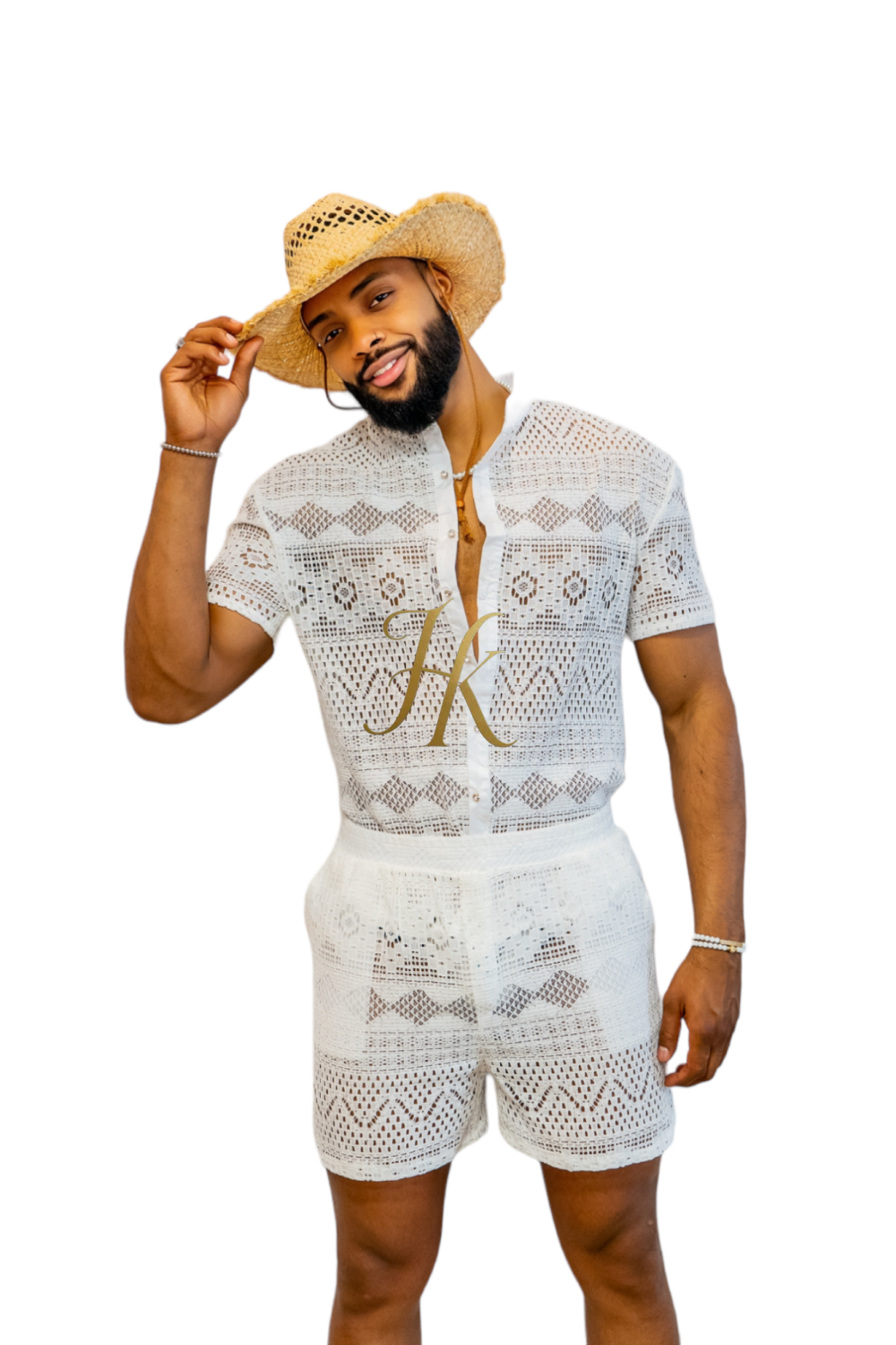 Luxurious Men's White Shirt and Shorts Set - Elevate Your Summer Style - Perfect for Any Occasion - kayibstrore
