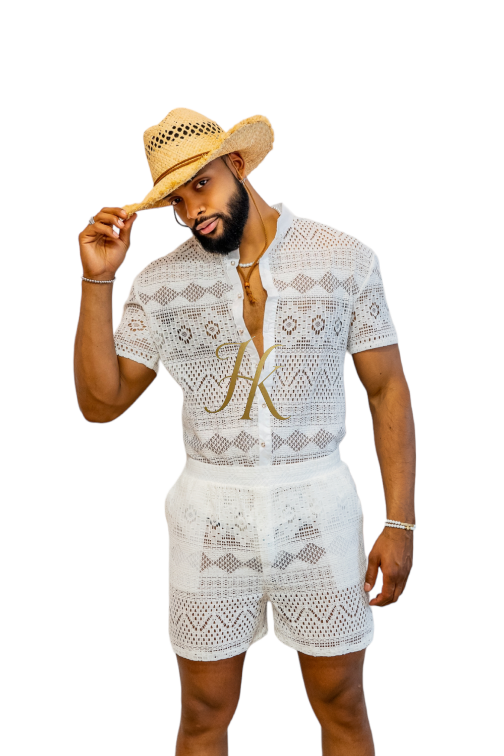 Luxurious Men's White Shirt and Shorts Set - Elevate Your Summer Style - Perfect for Any Occasion - kayibstrore