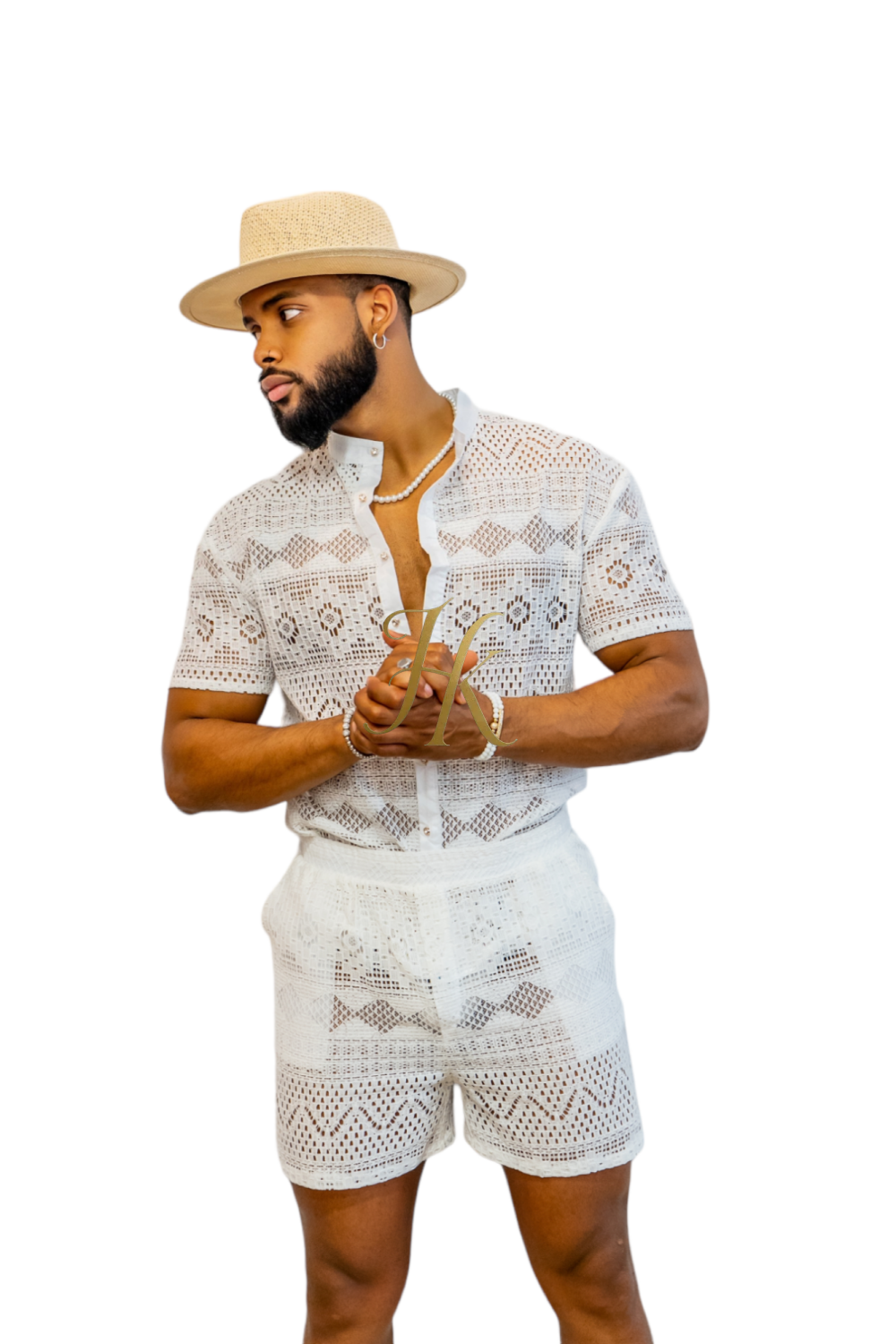 Luxurious Men's White Shirt and Shorts Set - Elevate Your Summer Style - Perfect for Any Occasion - kayibstrore