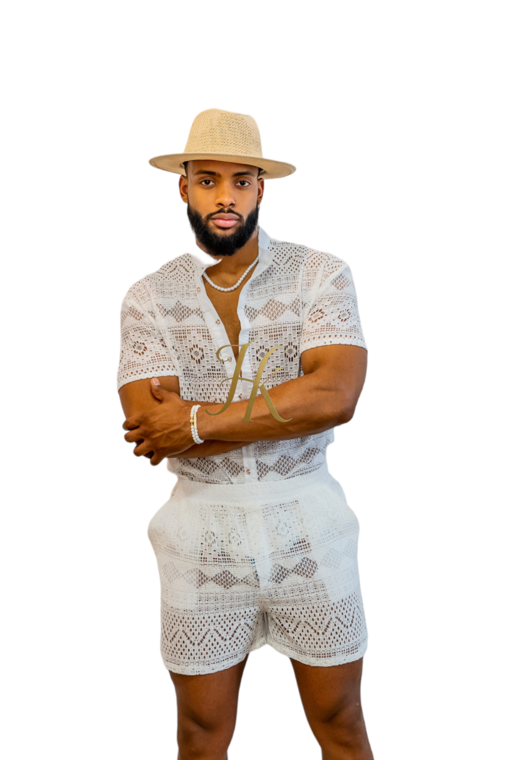 Luxurious Men's White Shirt and Shorts Set - Elevate Your Summer Style - Perfect for Any Occasion - kayibstrore
