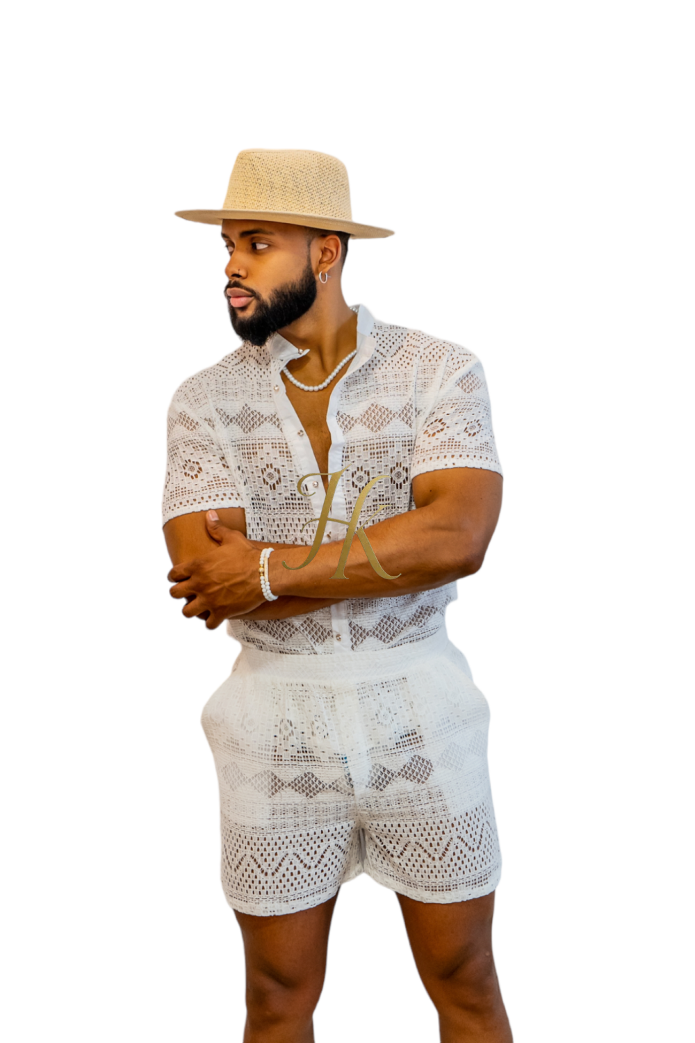 Luxurious Men's White Shirt and Shorts Set - Elevate Your Summer Style - Perfect for Any Occasion - kayibstrore