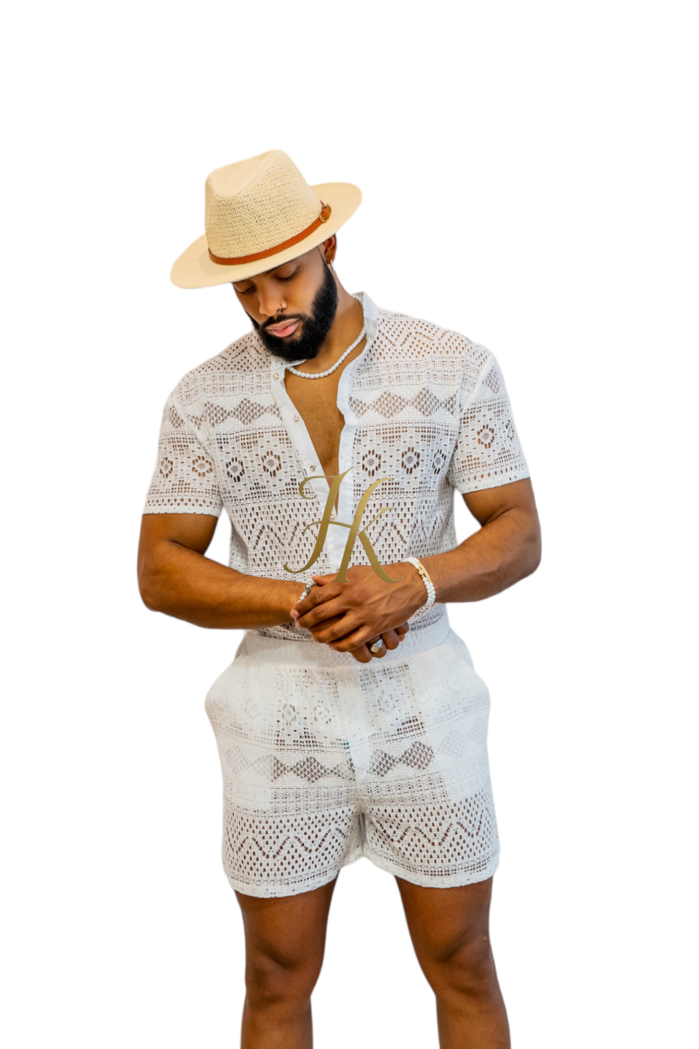 Luxurious Men's White Shirt and Shorts Set - Elevate Your Summer Style - Perfect for Any Occasion - kayibstrore