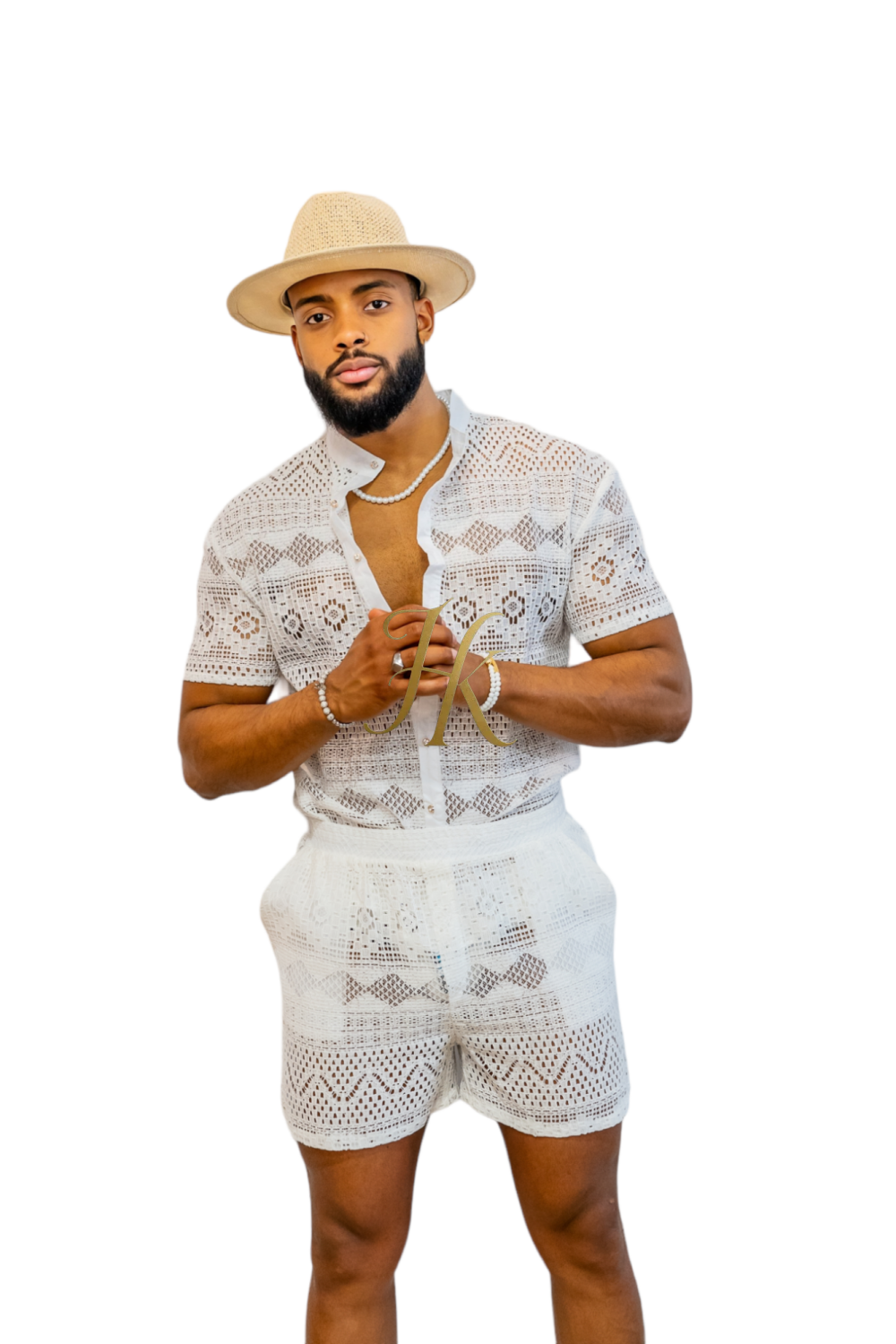 Luxurious Men's White Shirt and Shorts Set - Elevate Your Summer Style - Perfect for Any Occasion - kayibstrore