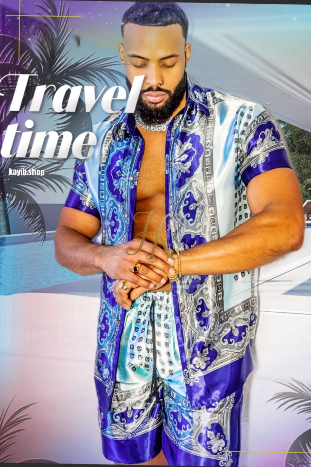 Mens Silk Dress Set Outfits