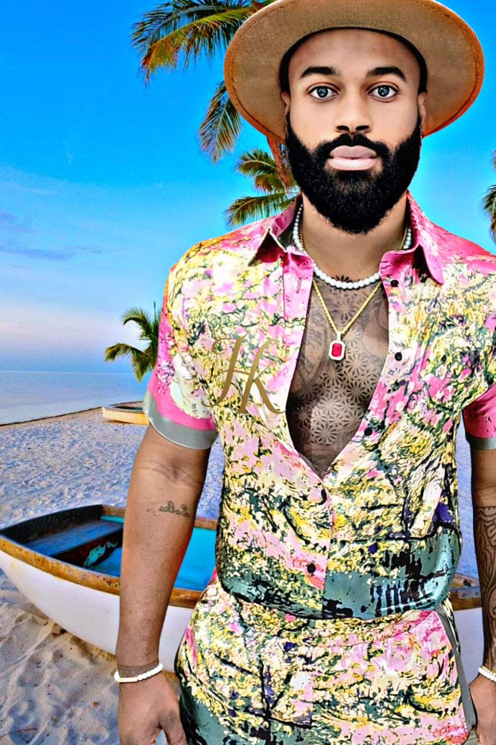 Beach Mens Summer Dress Set