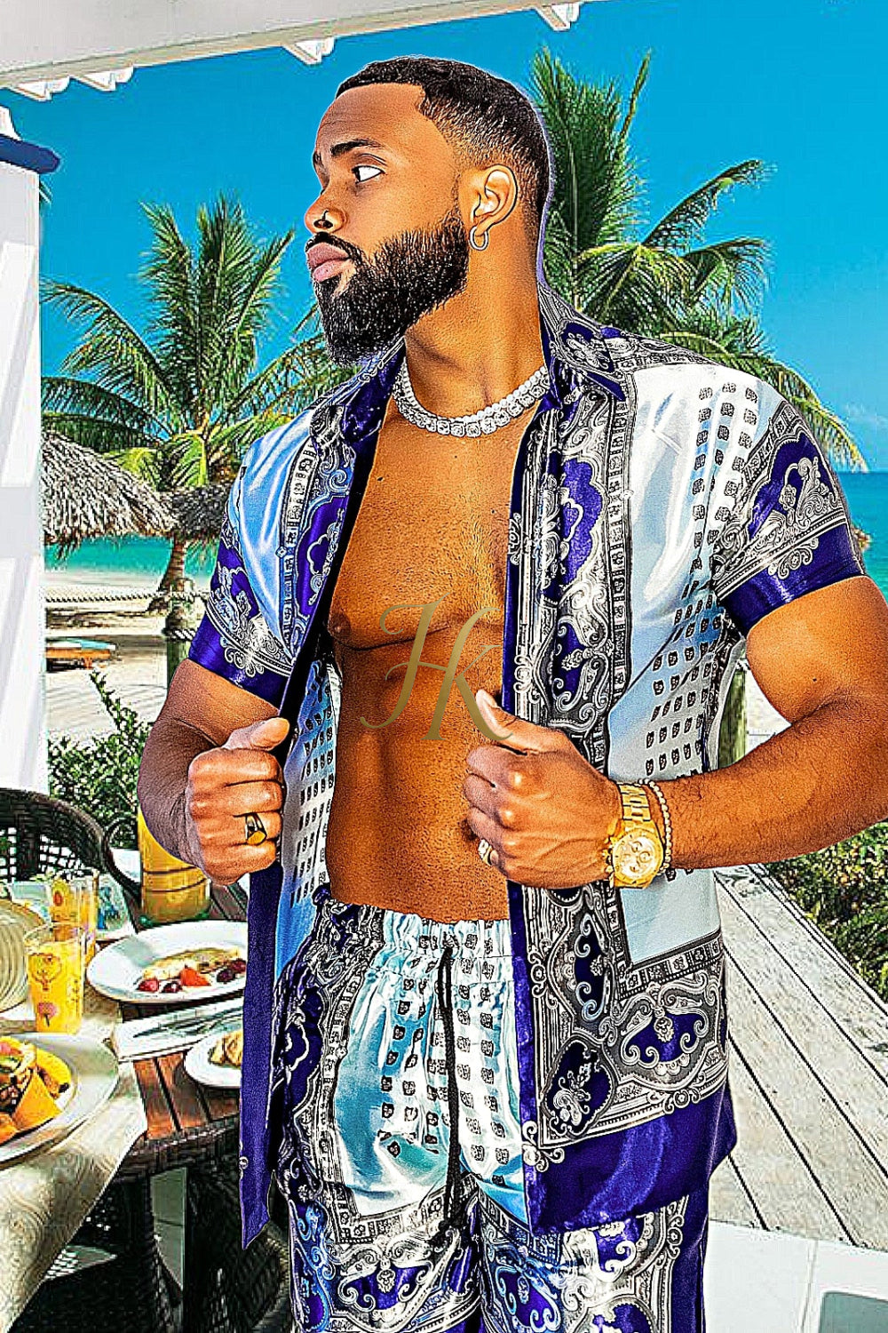 Beach Mens Summer Dress Set