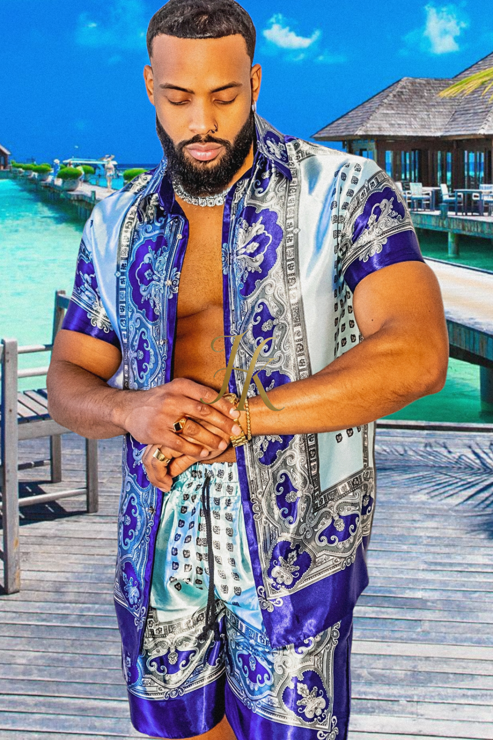 Beach Mens Summer Dress Set