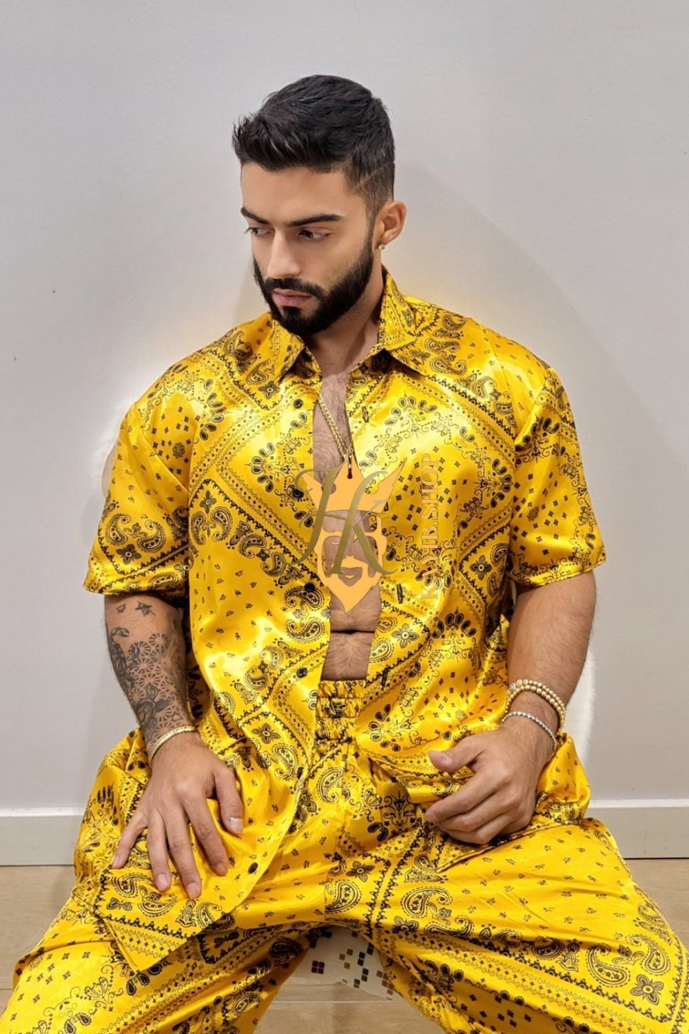 Barocco Outfits Silk Set - Indulge in Luxury and Style with the Perfect Fit. - kayibstrore