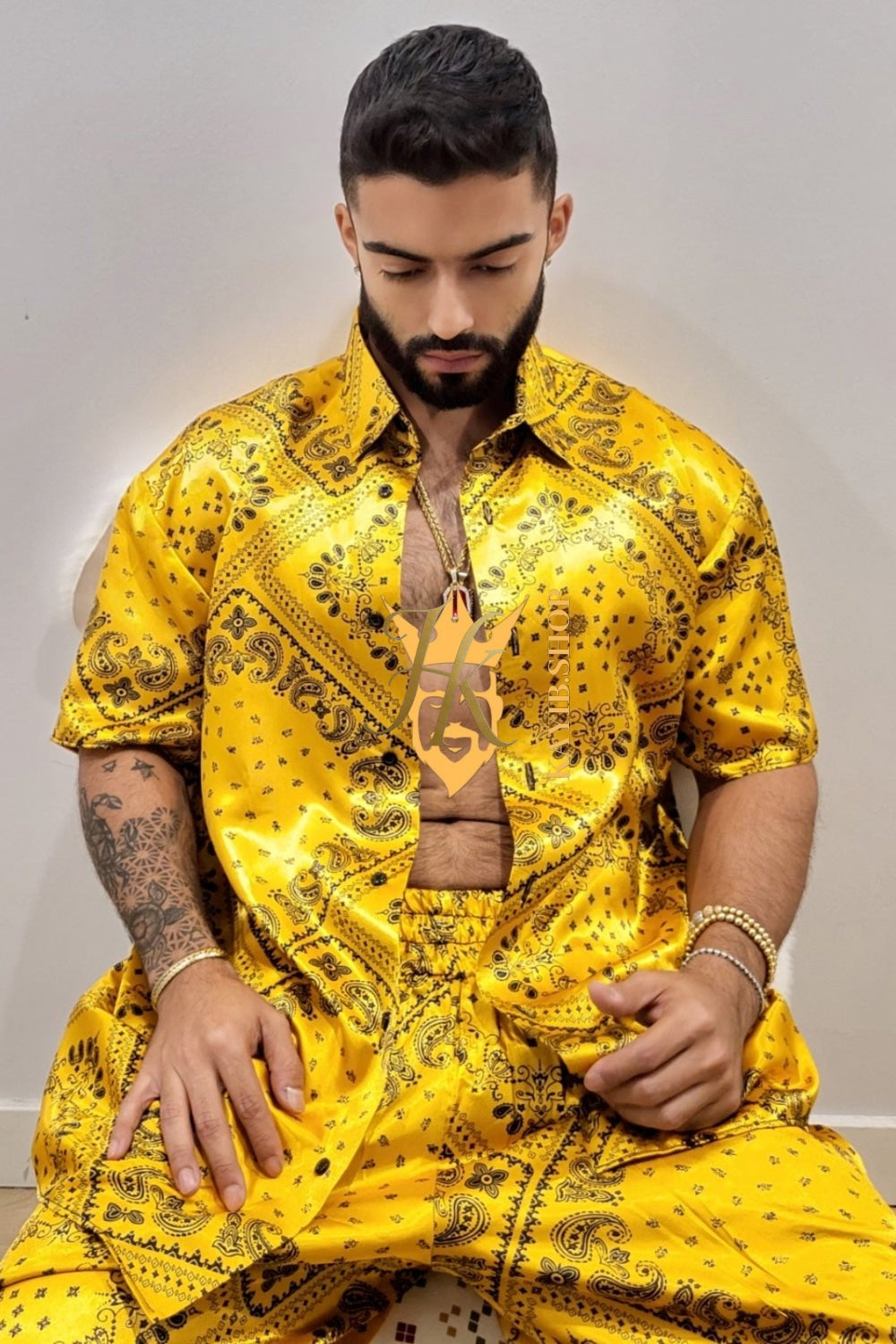 Barocco Outfits Silk Set - Indulge in Luxury and Style with the Perfect Fit. - kayibstrore