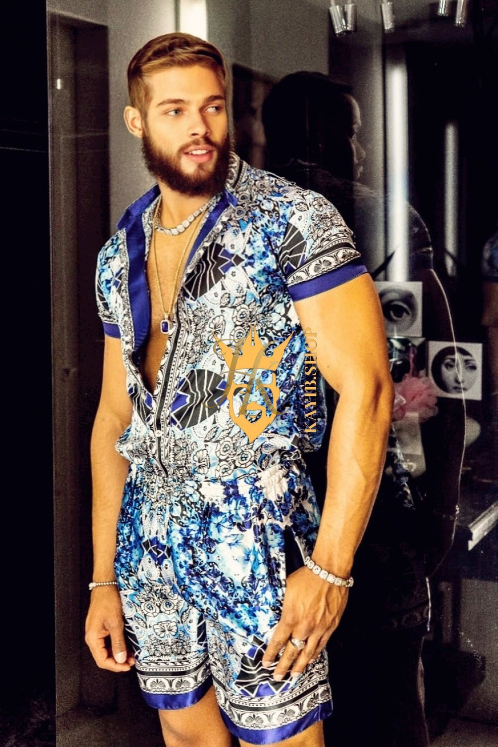 Barocco Print Pure Silk Set - Elevate Your Style with Luxury and Timeless Fashion - kayibstrore