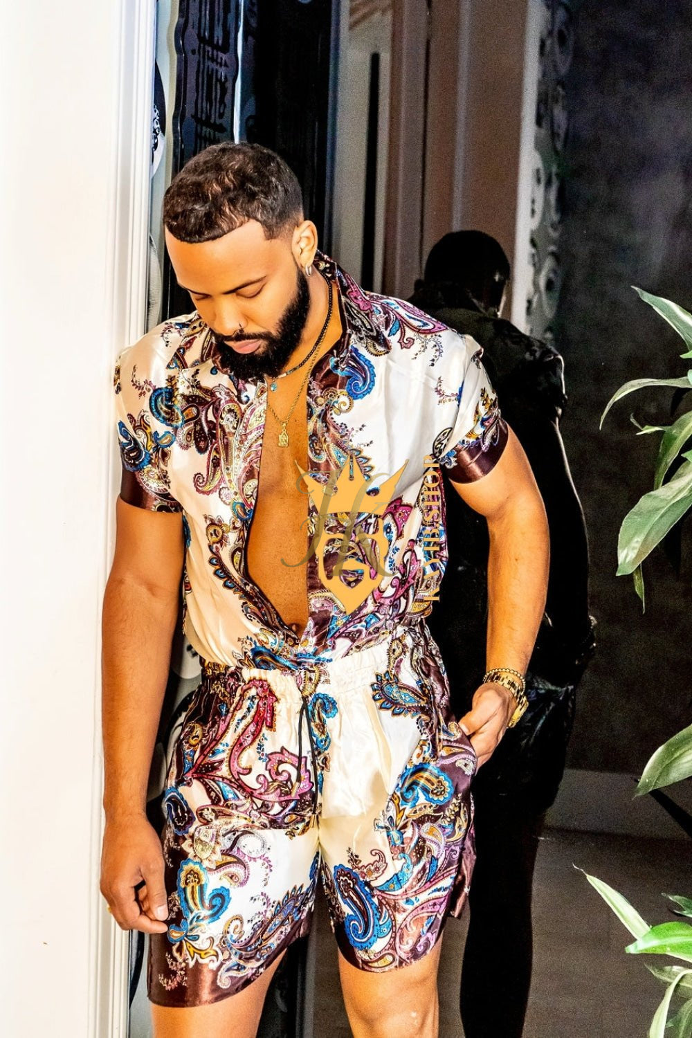 Barocco Print Silk Dress Set - Elevate Your Style with Opulent Elegance - Custom Measurements for Flawless Fit - kayibstrore