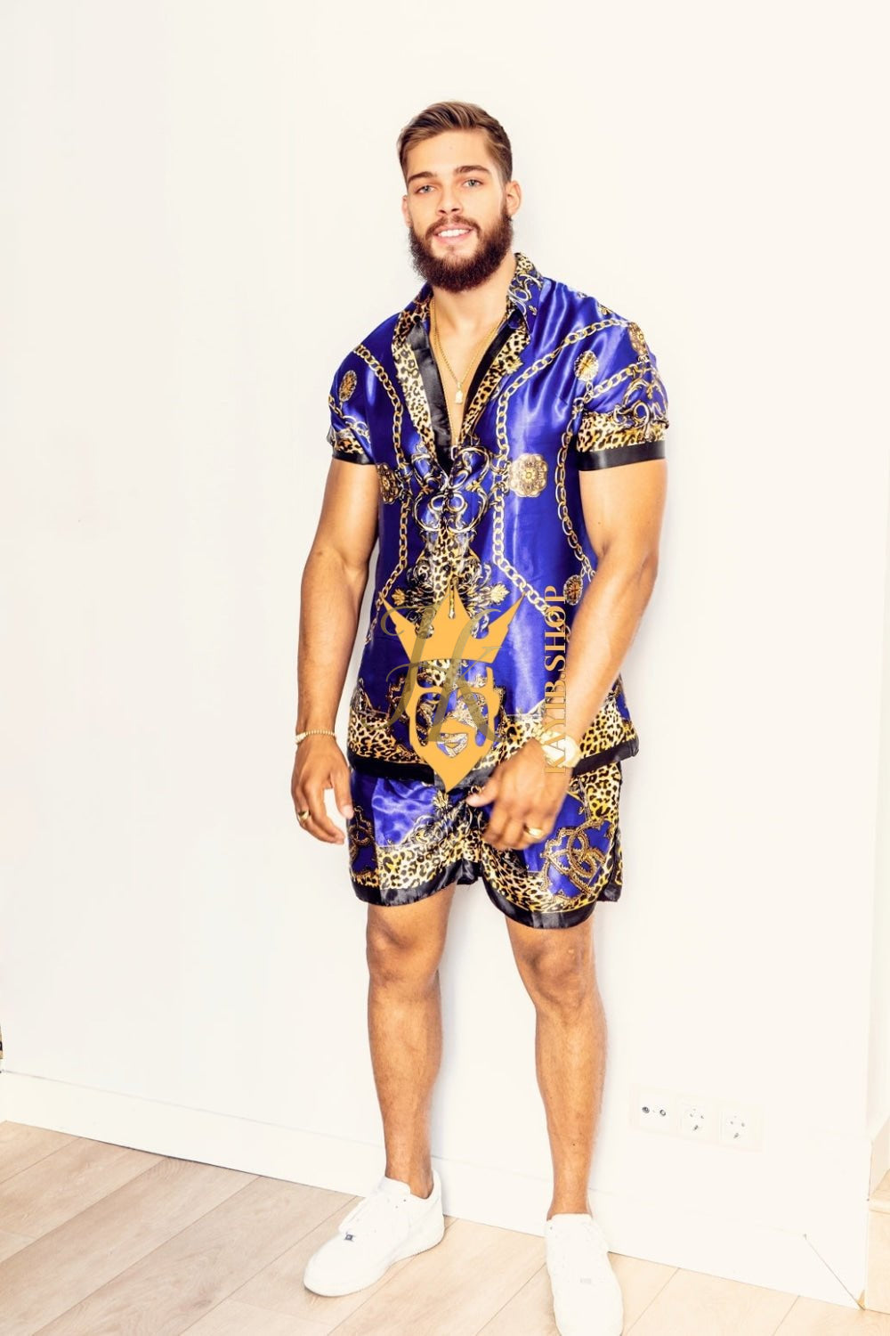 Barocco Print Silk Outfits - Embrace European Luxury with Every Step - Unmatched Comfort and Style - kayibstrore