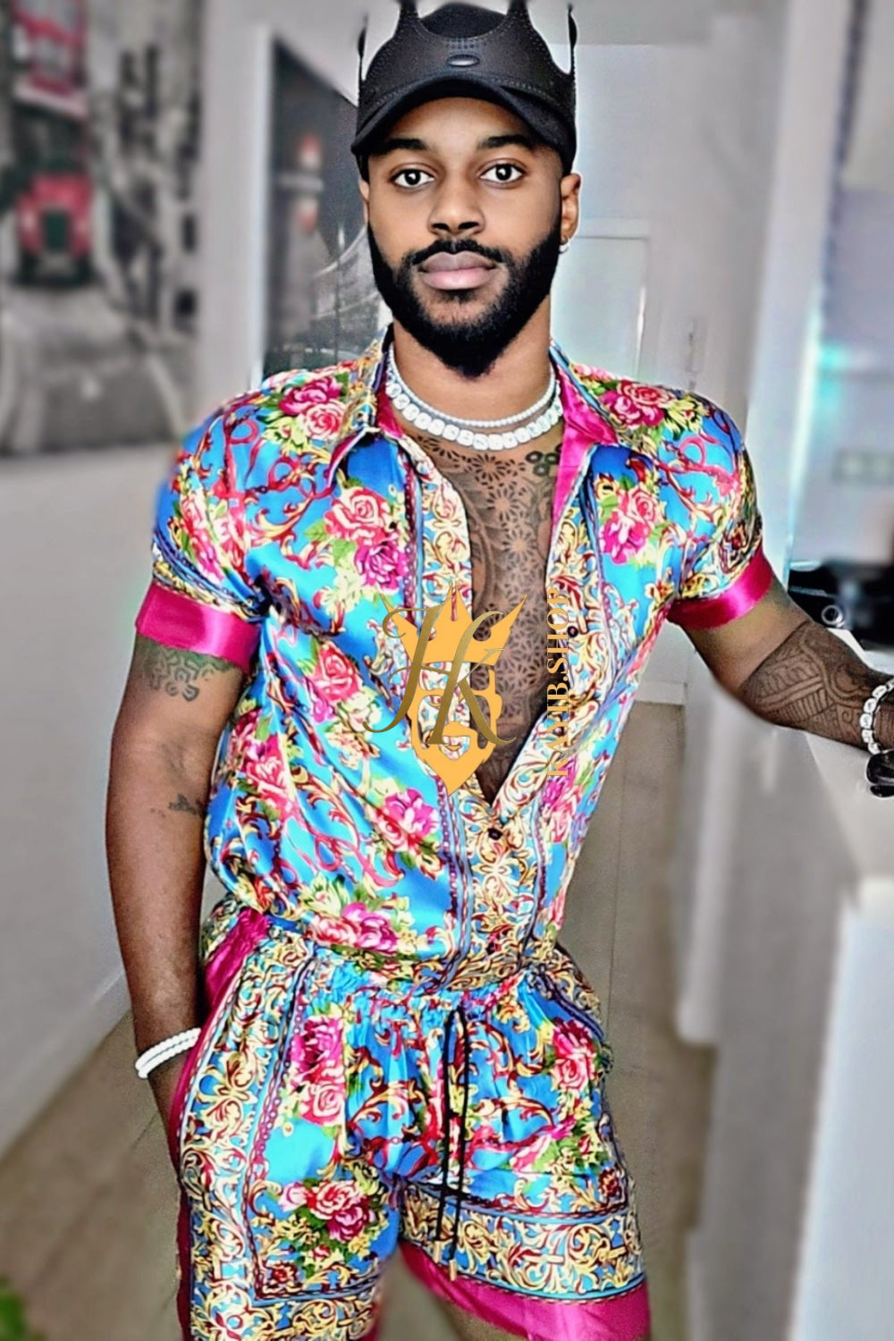 Barocco Print Silk Set - Elevate Your Style with Pure Luxury - Personalized Sizing Available - kayibstrore