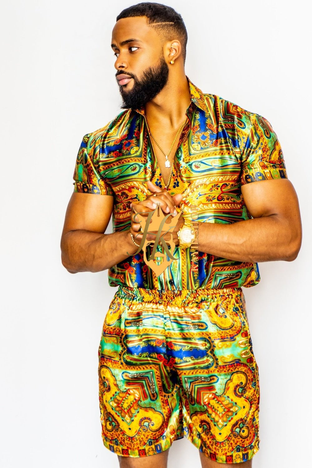 Barocco Print Silk Set - Elevate Your Style with Unparalleled Comfort and Elegance - kayibstrore