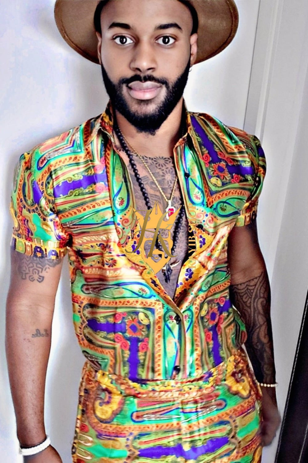 Barocco Print Silk Set - Elevate Your Style with Unparalleled Comfort and Elegance - kayibstrore