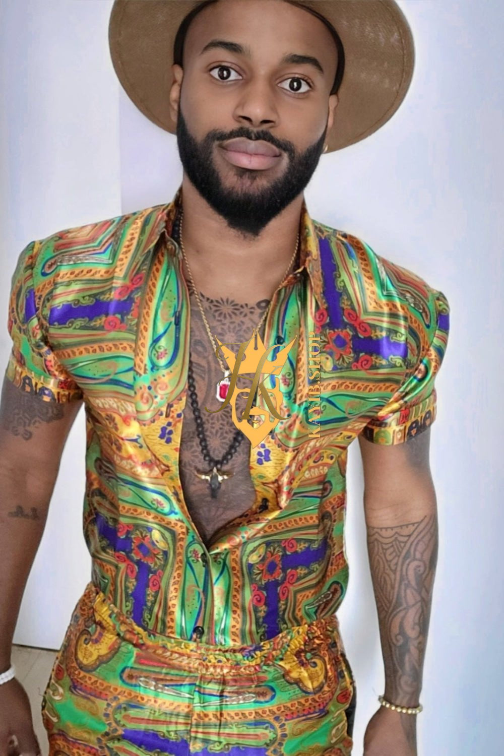 Barocco Print Silk Set - Elevate Your Style with Unparalleled Comfort and Elegance - kayibstrore