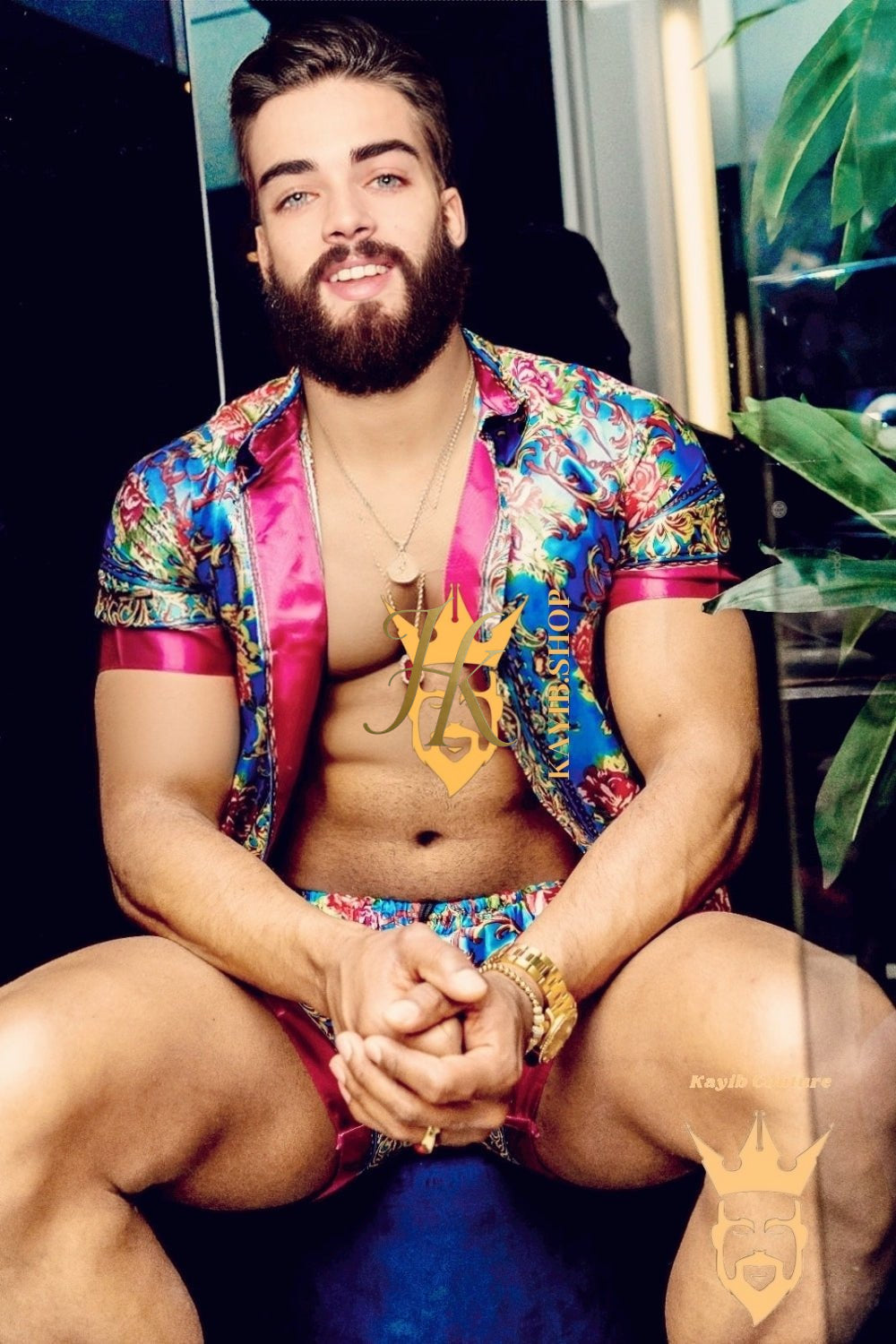 Barocco Print Silk Set - Elevate Your Summer Style with Luxurious Comfort and Personalized Fit - kayibstrore