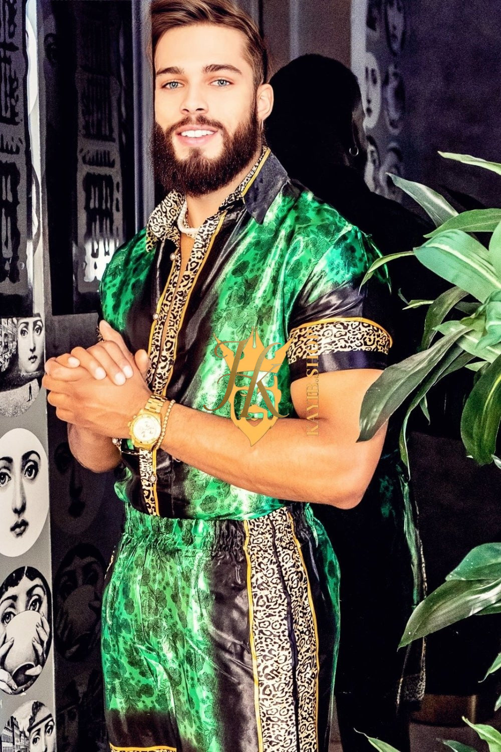 Barocco Print Silk Set - Elevate Your Summer Style with Pure Silk Comfort - Make a Statement at Any Elegant Occasion - kayibstrore