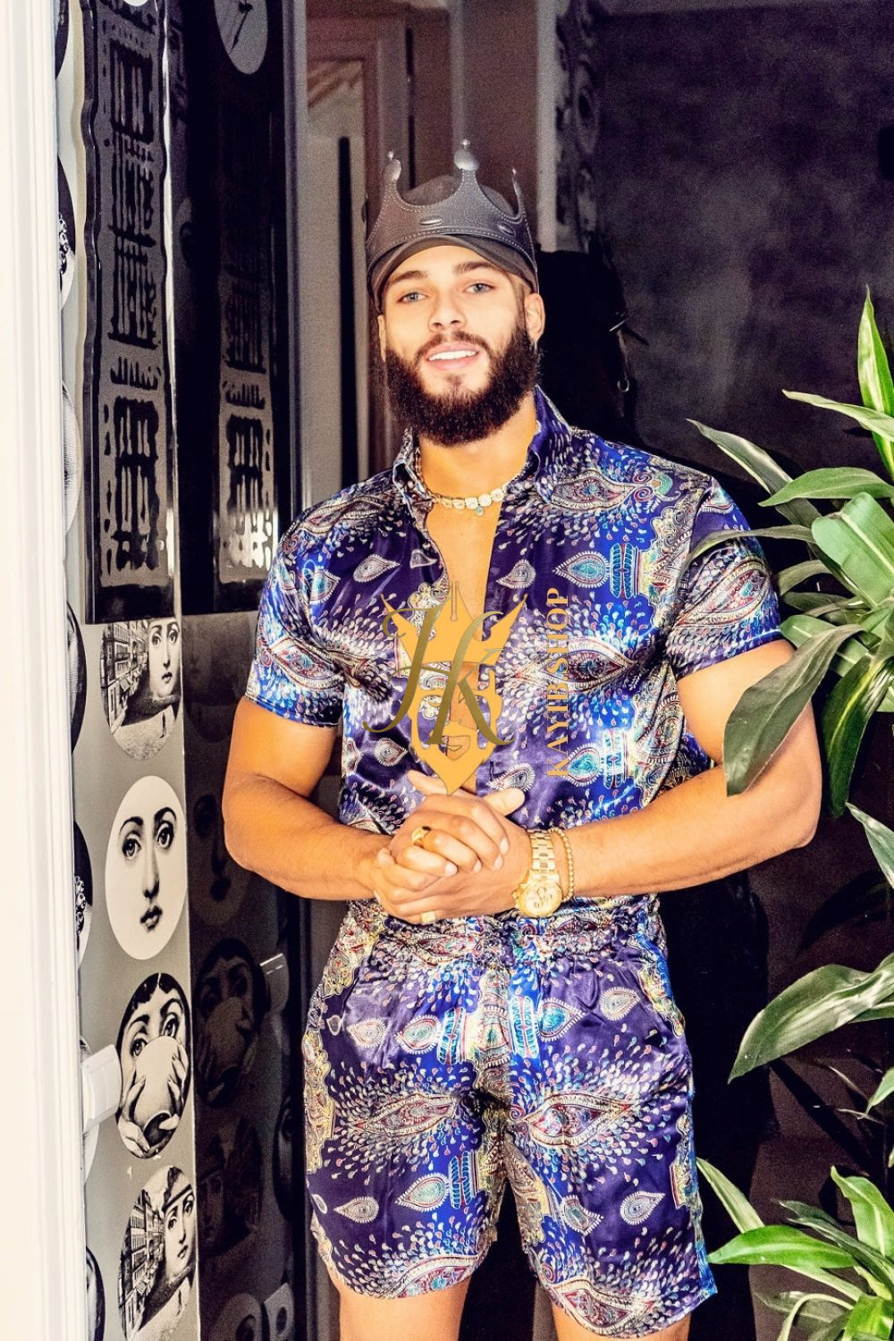 Barocco Print Silk Set - Indulge in Ultimate Luxury and Style - Personalization Option Available - kayibstrore