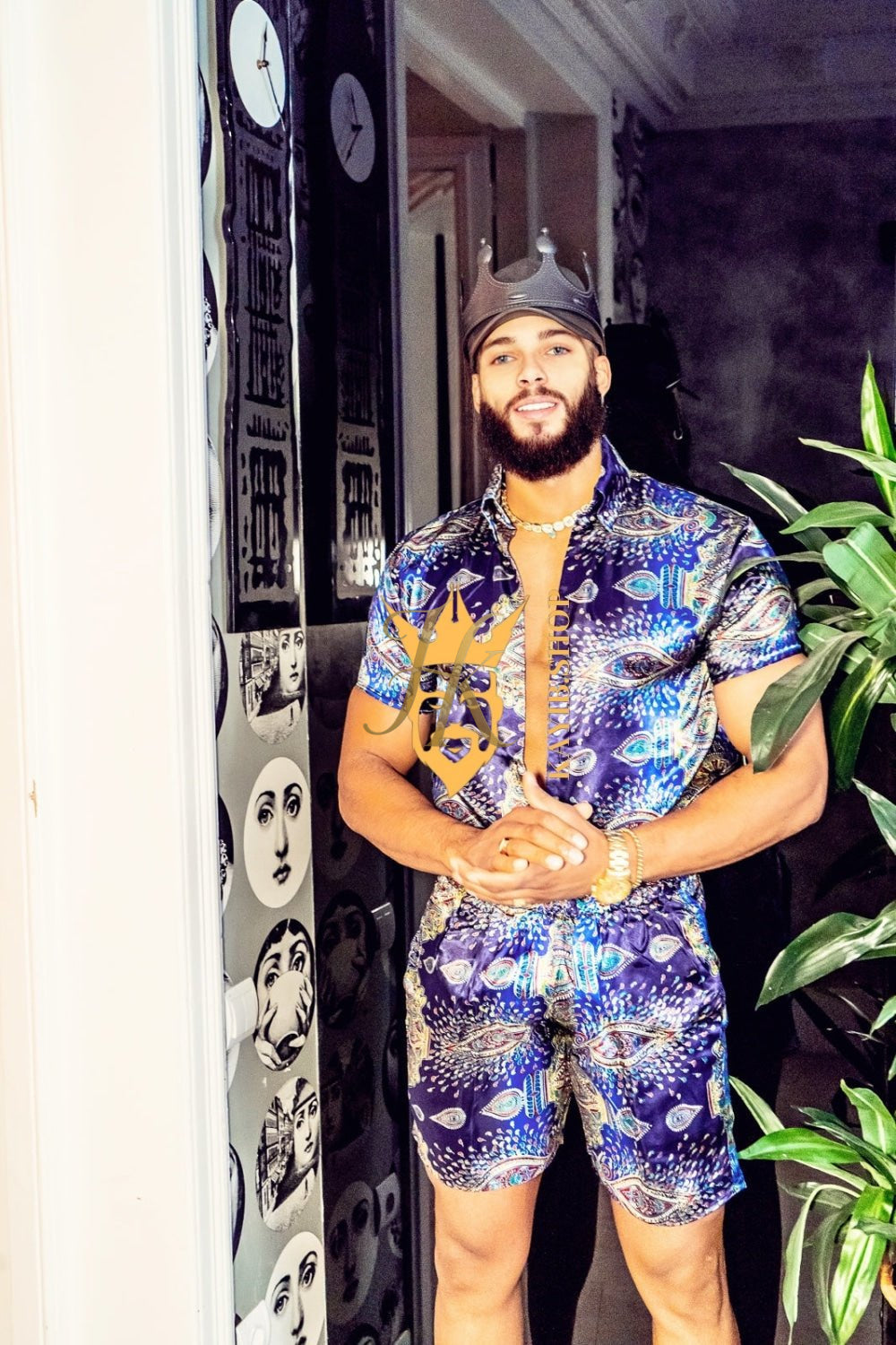 Barocco Print Silk Set - Indulge in Ultimate Luxury and Style - Personalization Option Available - kayibstrore