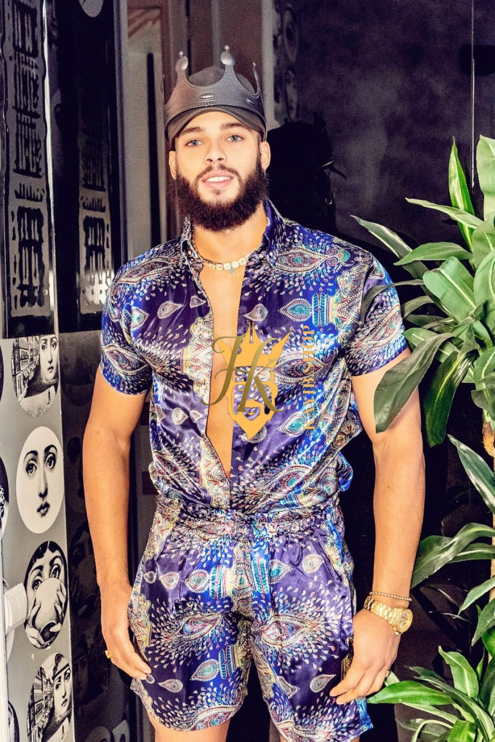 Barocco Print Silk Set - Indulge in Ultimate Luxury and Style - Personalization Option Available - kayibstrore