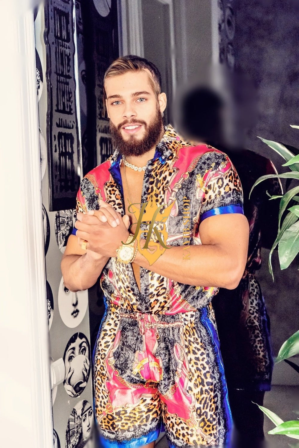 Barocco Print Silk Set - Luxurious Gender Fluid Fashion for Elevated Summer Style - Personalized Fit and 100% Satisfaction Guaranteed - kayibstrore