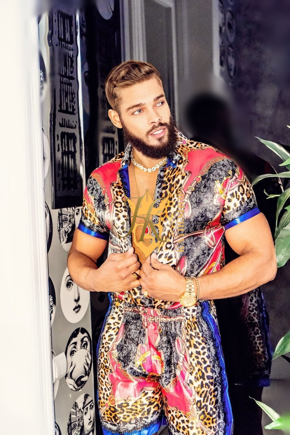 Barocco Print Silk Set - Luxurious Gender Fluid Fashion for Elevated Summer Style - Personalized Fit and 100% Satisfaction Guaranteed - kayibstrore