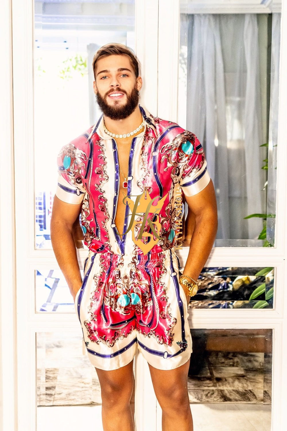 Barocco Silk Clothes Set - Elevate Your Style Game with Pure Luxury - Personalized Fit and Free Shipping - kayibstrore