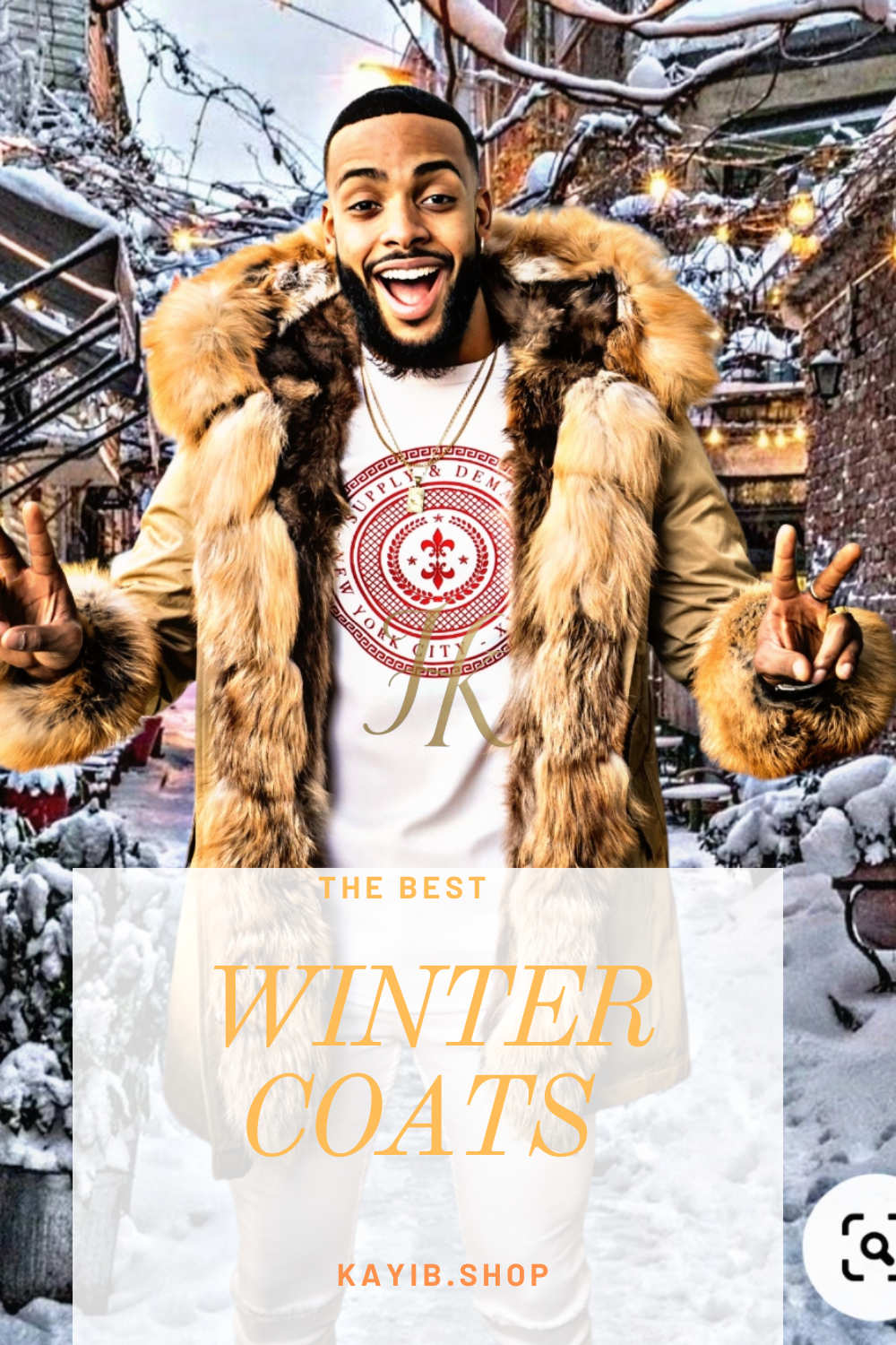 Luxury Fox Mens Parka Coats