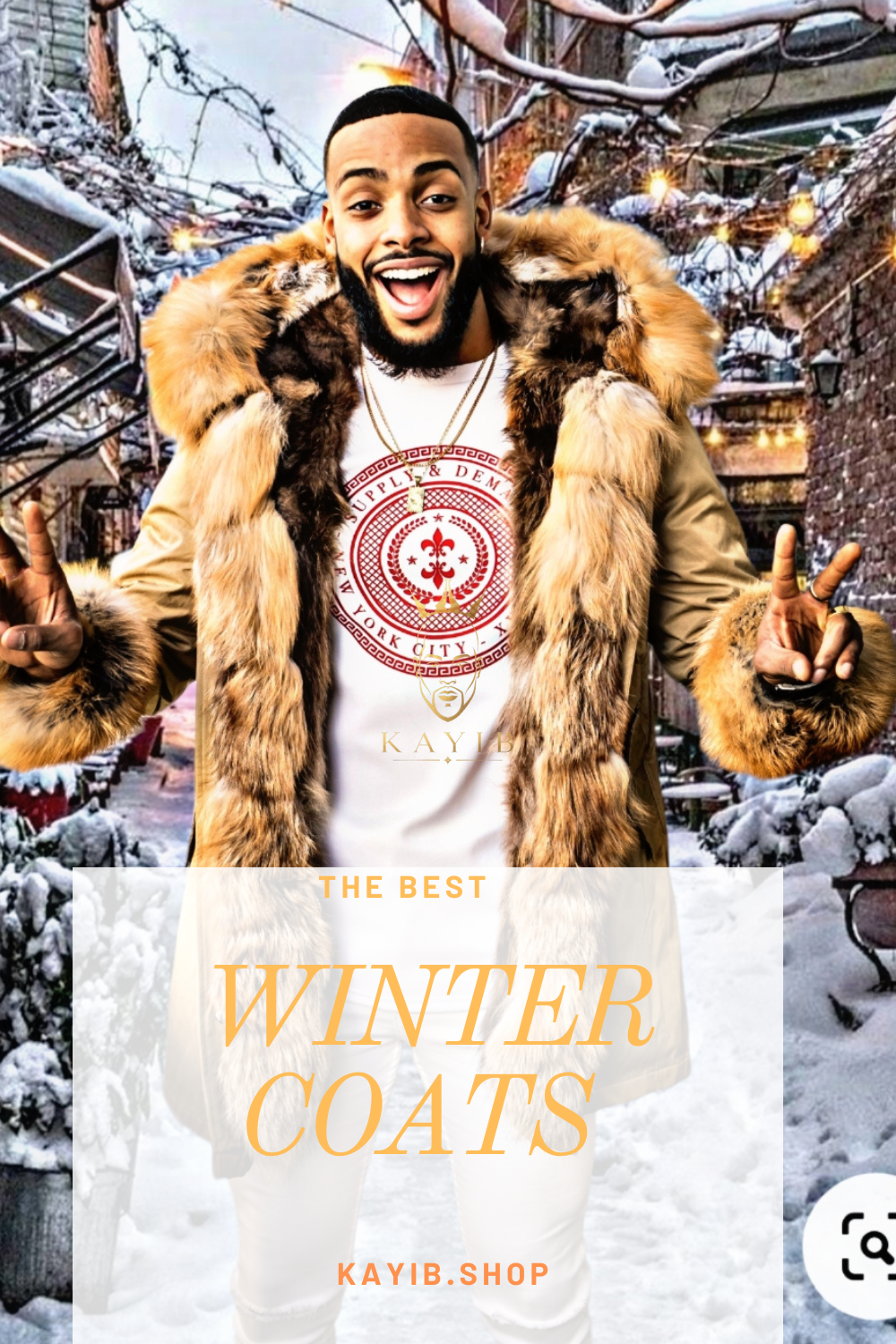 Luxury Fox Mens Parka Coats