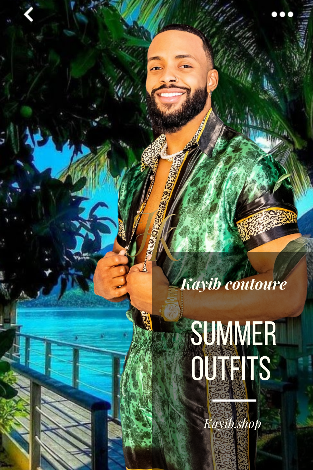 Barocco Mens Luxury Silk Dress Set Outfits