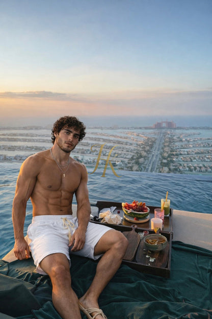 Luxury  White Nomad Boho Short – Signature Edition