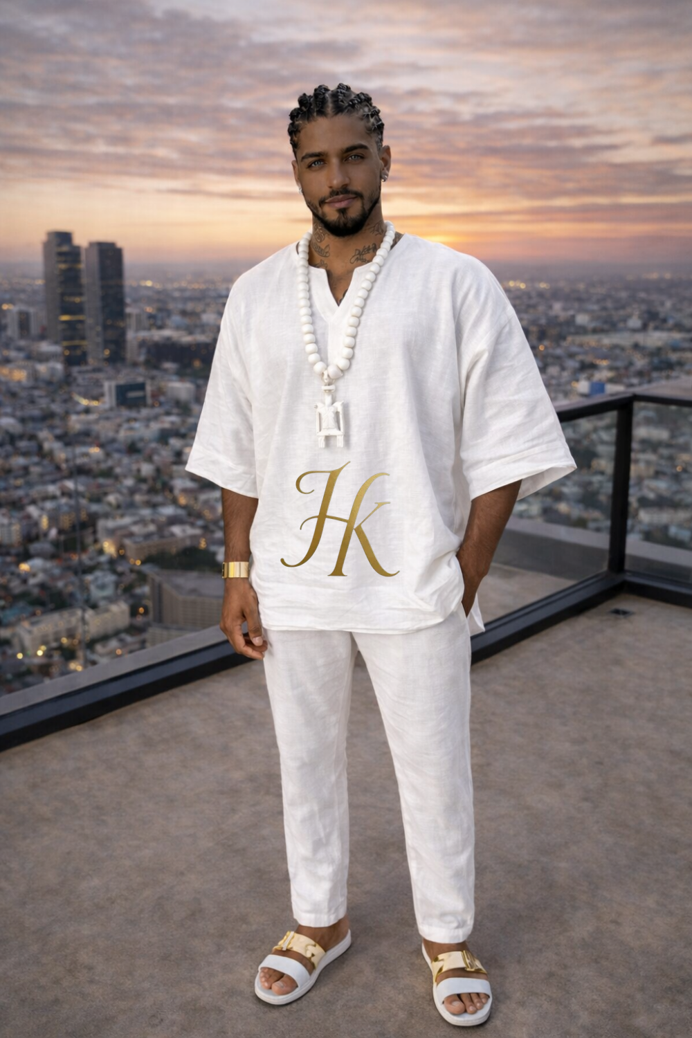 handmade men’s linen outfit set