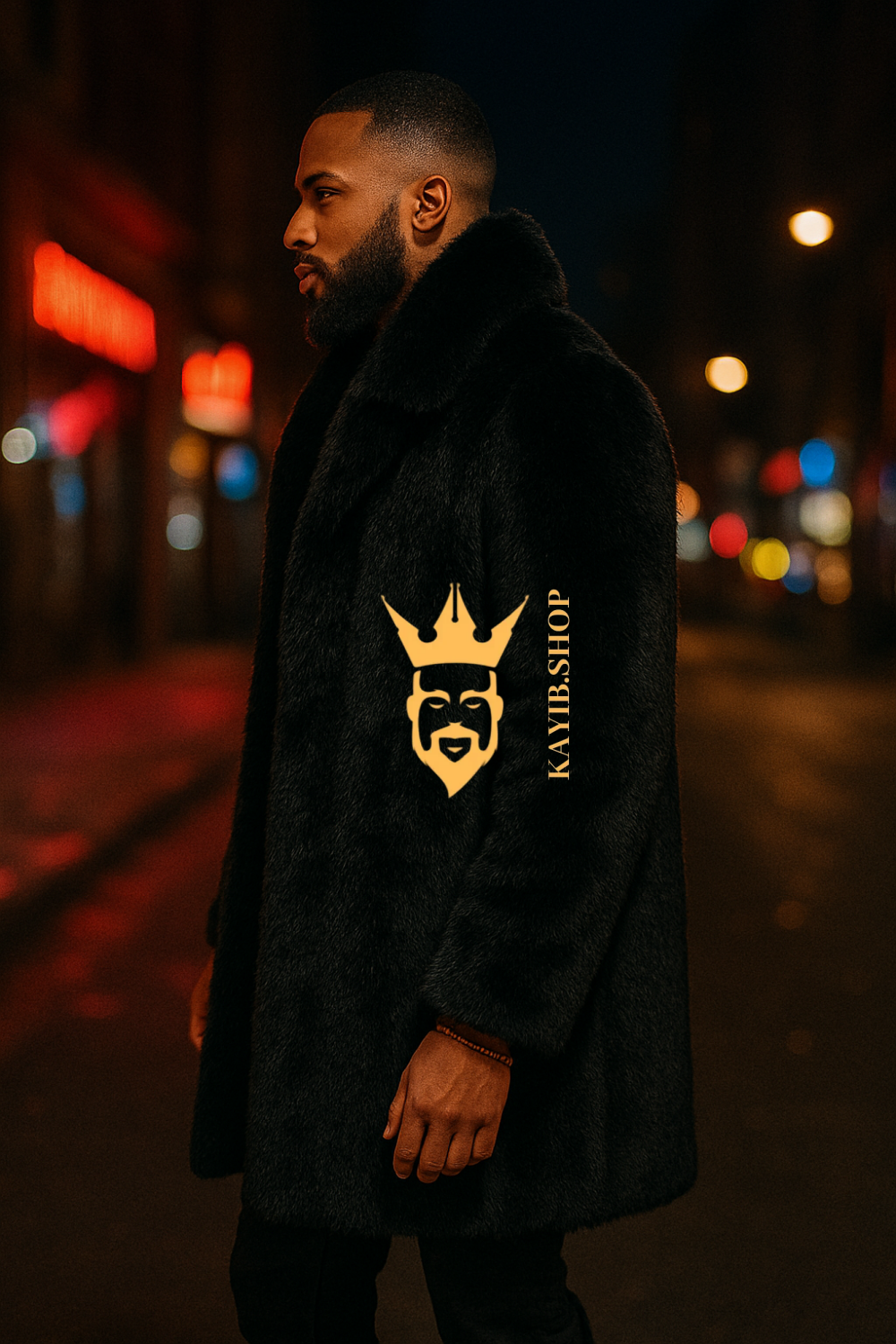 Luxury Black Fox Fur Coat – Timeless Statement Piece