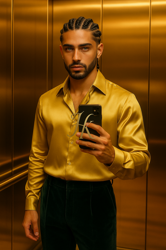 Men’s Premium Silk Shirt – 100% Pure Silk Luxury Fashion