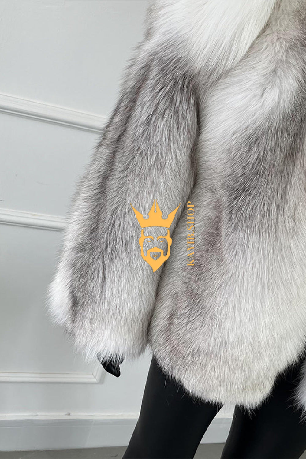 Luxury Handmade Premium fox fur & wool Real Fur Coats with Rex Rabbit Fur