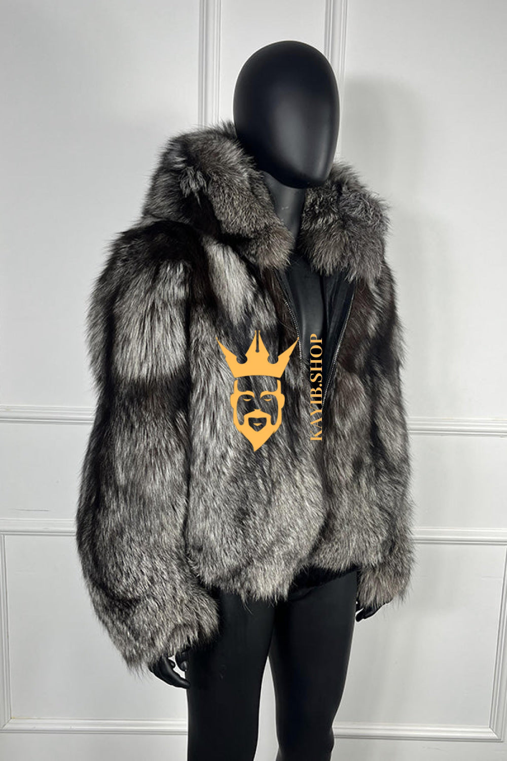 Luxury Handmade Premium fox fur & wool Real Fur Coats with Rex Rabbit Fur - kayibstrore