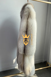Raccoon Fur long Coat - Stay Stylish and Warm with Oversized Sleeves - 100% Real Fur Luxury - kayibstrore