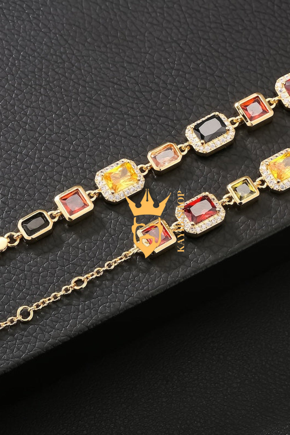 2PCS Iced Out Necklace & Bracelet Set - 10MM Colorful Zirconia Chain with Real Gold Plating, Hip Hop Jewelry for Men & Women - Perfect for Father's Day, Wedding, Anniversary, and Birthday Gifts