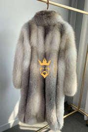 Raccoon Fur long Coat - Stay Stylish and Warm with Oversized Sleeves - 100% Real Fur Luxury - kayibstrore