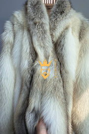 Raccoon Fur long Coat - Stay Stylish and Warm with Oversized Sleeves - 100% Real Fur Luxury - kayibstrore