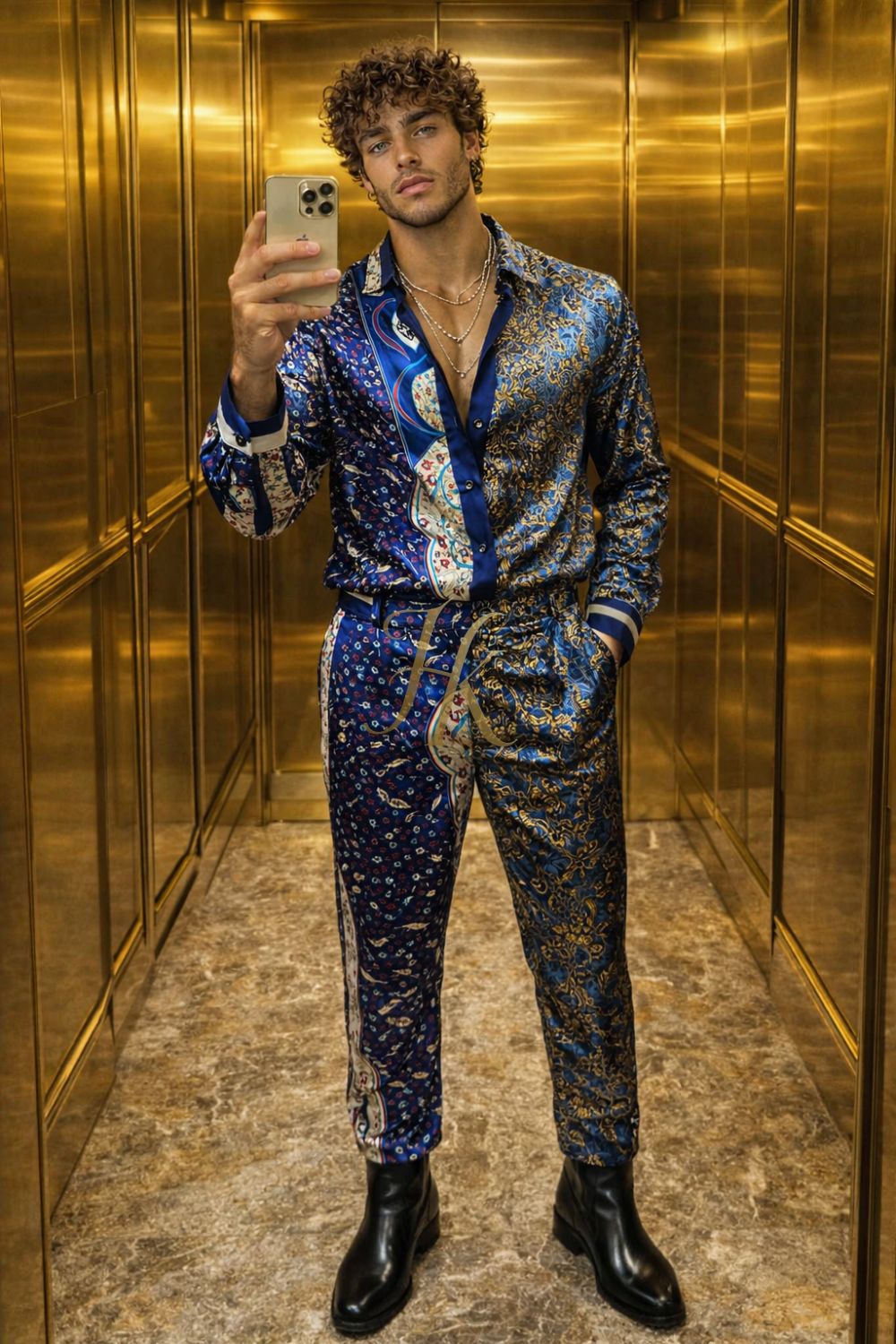 Midnight Regal Silk Ensemble - kayibstrore