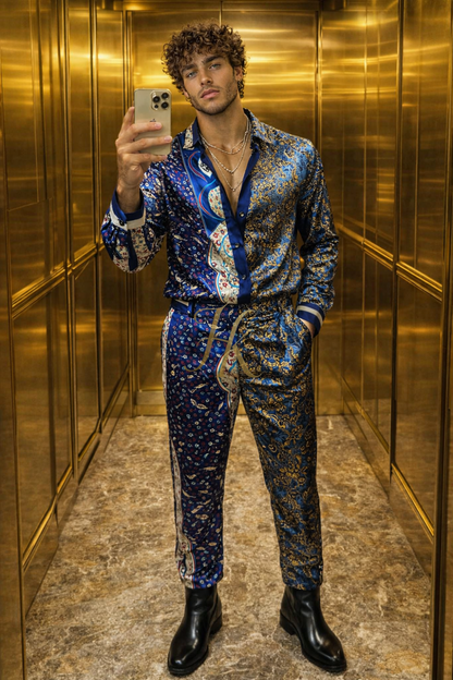 Midnight Regal Silk Ensemble - kayibstrore