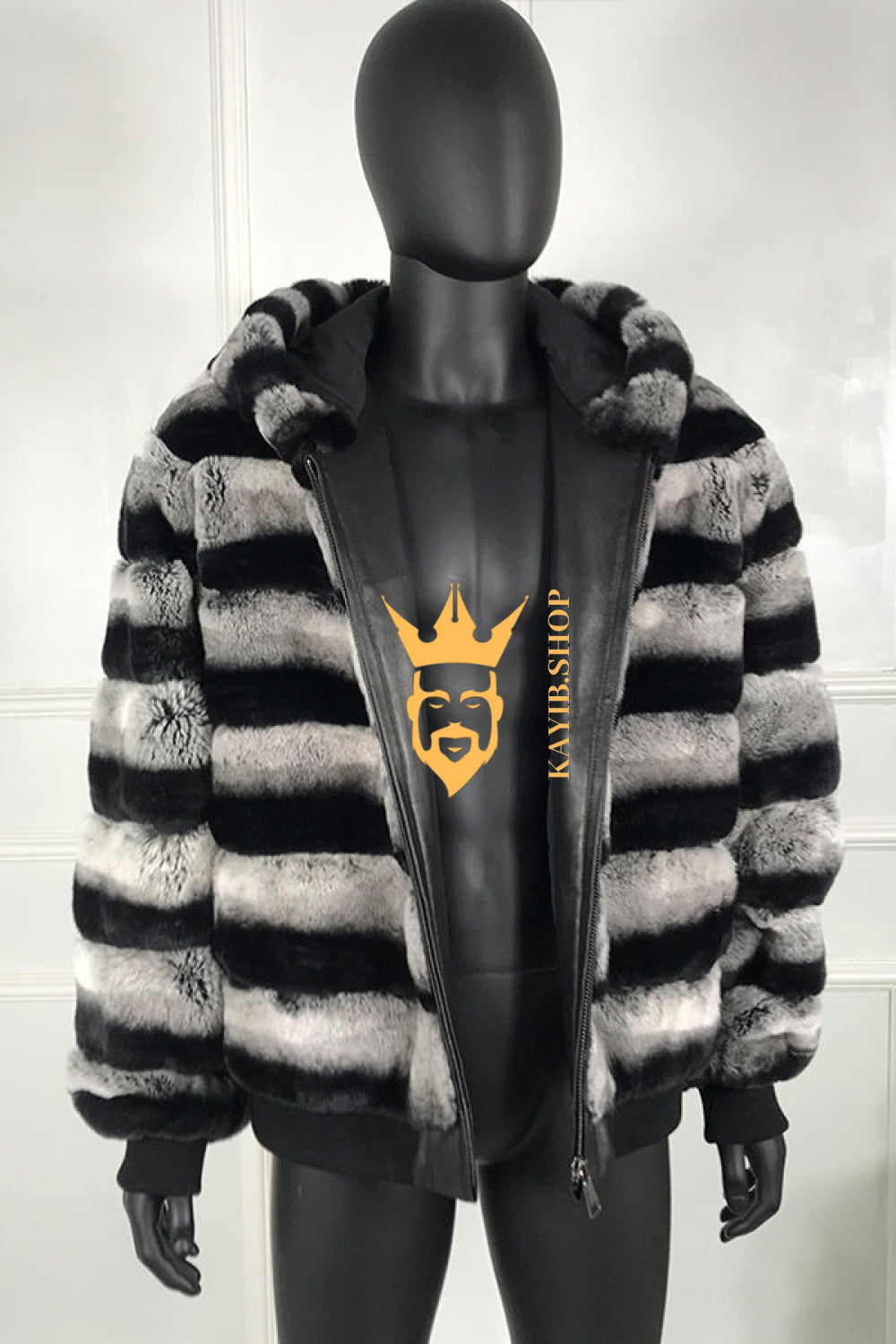 Luxury Handmade Premium Cashmere & wool Real Fur Coats with Rex Rabbit Fur