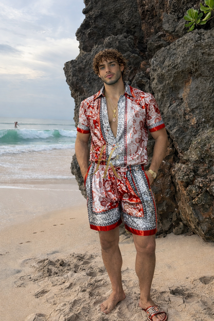 Premium satin silk set with natural luminous sheen