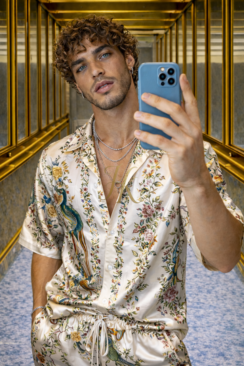 Luxury Satin Silk Shirt & Wide-Leg Pants – Limited Edition