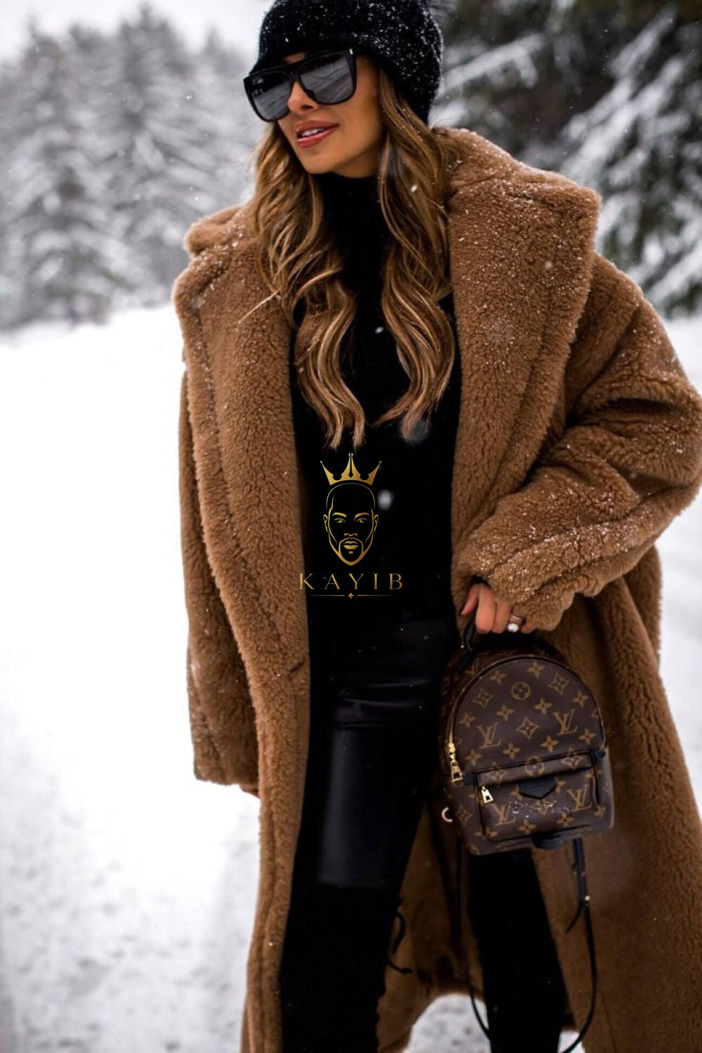Luxury Teddy genuine wool sheepskin Luxury Coat - Stay Warm and Stylish in this Ethically Produced Fur Coat couple goals - kayibstrore
