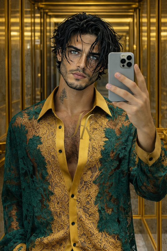 Men’s lace and cotton outfit set